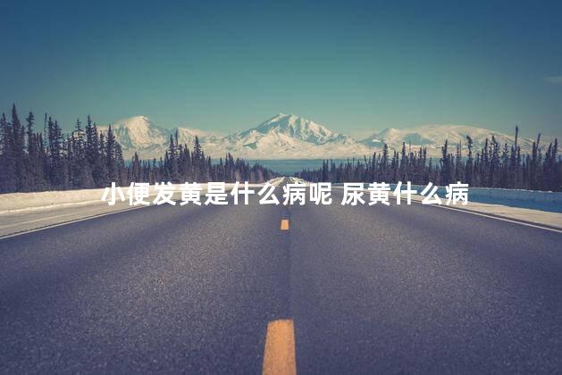 小便发黄是什么病呢 尿黄什么病